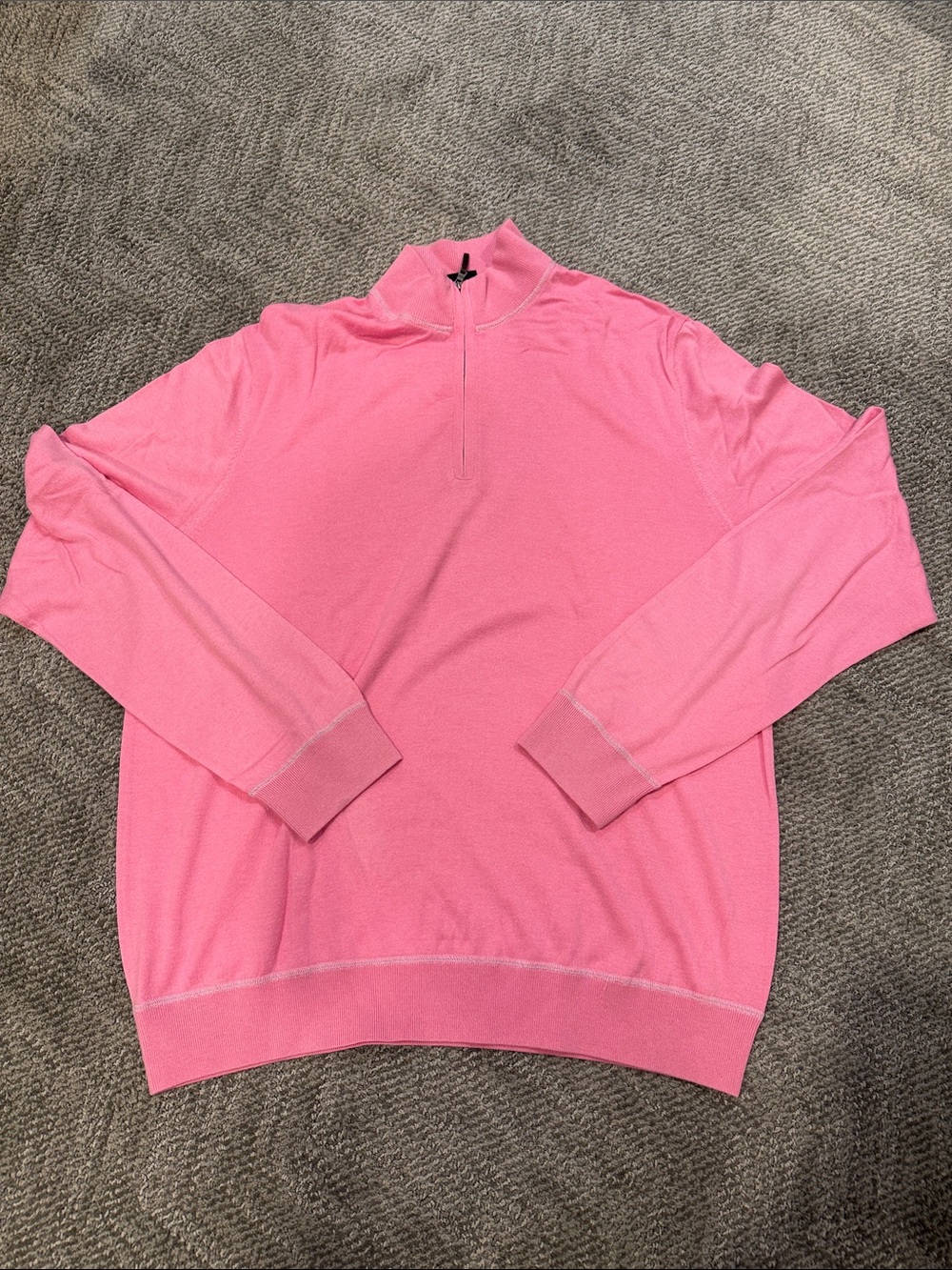 Men's Pink Half-Zip Sweater size XL